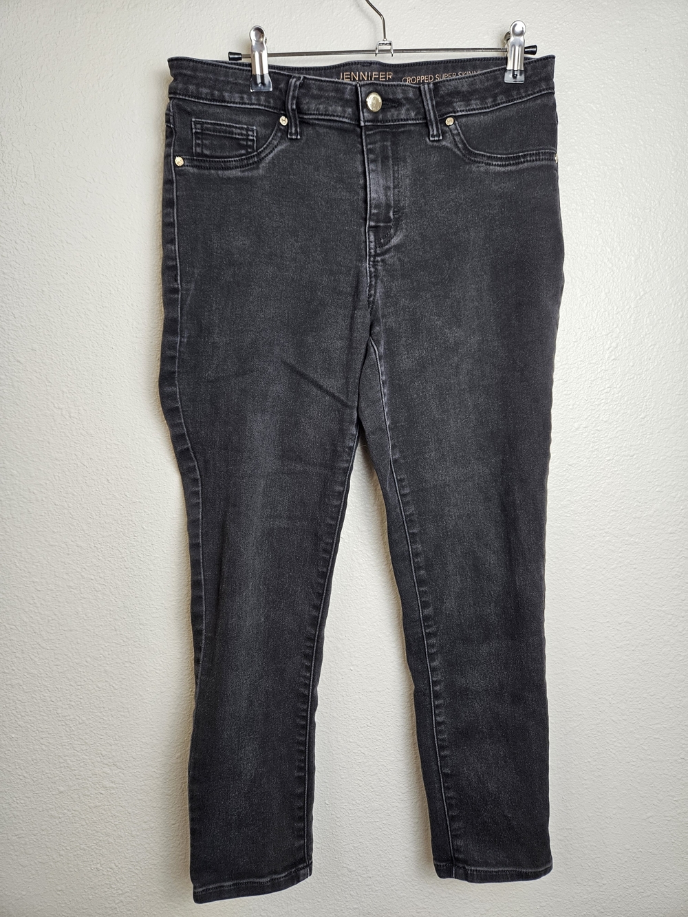 Jennifer Lopez Black Skinny Jeans - Cropped Slim Fit Size 10